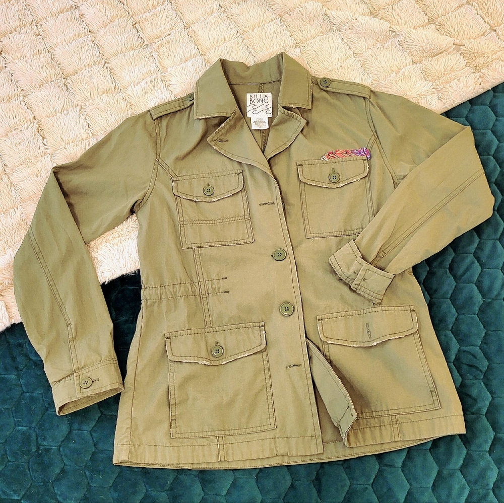 Billabong Army Green Lightweight Jacket